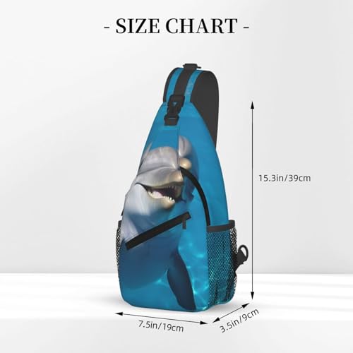 Sling Bag para Mujeres y Hombres Crossbody con Diseño de Delfín miniatura 2