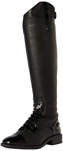 Rhinegold Elite Santorini Riding Boot-7(41) Botas de equitación largas de Cuero, Negro, Size 7 (EU41) -Calf 1