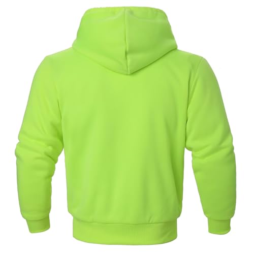 Image of LeeHanTon Men Fleece Jacket Lightweight Sherpa Fleece Jackets Zip Up Hoodie Lined Sweatshirt Coat with Pockets