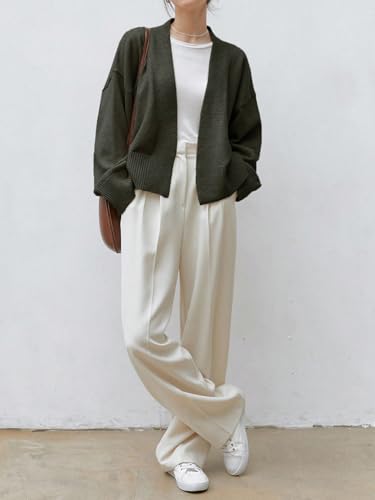 Image of WDIRARA Women's Wrap Long Sleeve Tie Front Cardigan