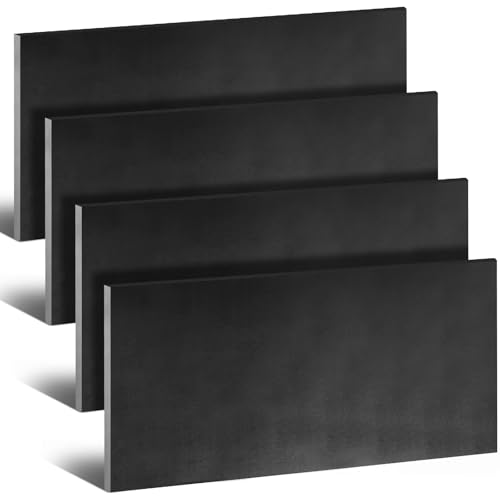 Gisafai 4 Pcs 1/4 x 4 x 12 Inch A36 Hot Rolled Steel Plate Weldable Flat Steel Plate Bar Black Metal Sheet for Construction Boards Structure Support Industrial Use