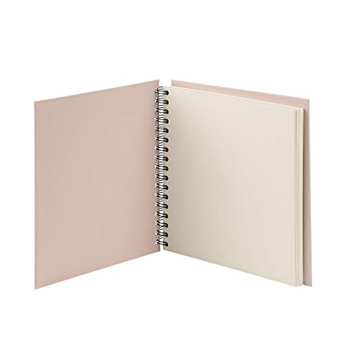 Rössler SOHO Fotoalbum zum Einkleben | Fotobuch weiße Seiten | Fotoalbum zum selbstgestalten | Photo Album | Erinnerungsbuch klein | 230x230mm | 1 Stück | Farbe: Rosa | Powder