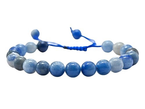 Natural Healing Crystal Bracelet for Women Men - AAA Grade Original Healing Gemstone Adjustable Bracelet for Yoga Reiki Meditation Feng Shui