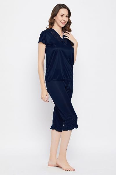 Image of Top & Capri Night Suit Set for Women