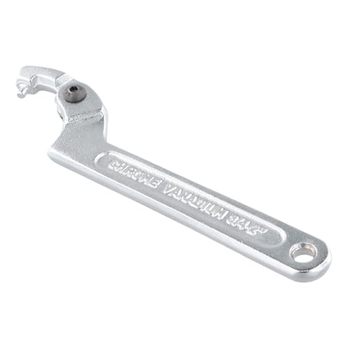 Catime Llave de Gancho C, Llave de Gancho Ajustable, Llave Amortiguador Cromo Vanadio, Llave Herramienta para Moto (3/4” -2” (19-51mm) (Cabeza Redonda))