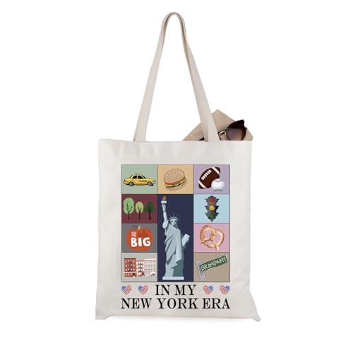 WCGXKO New York Vacation Gift In My New York Era New York Themed Tote Bag for Travelers