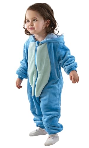 EOZY Pijama Bebé Invierno con Capucha,Mameluco Niños Niñas Pelele de Primavera Otoño Franela Traje de Animales Bebé Ropa Mono unisex Linda (3-12 meses)