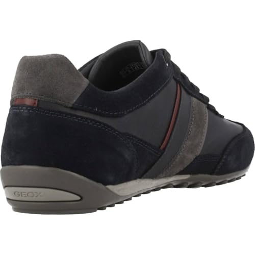 Geox Herren U Wells C Sneaker, Navy Dk Burgundy, 43 EU – Ansicht 3