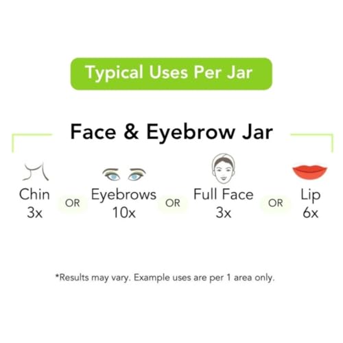 Sugar Me Smooth Face & Eyebrow Sugar Wax Kit – Gentle On Skin And Less Painful Hair Removal In A Simple System, No Strips, No Heat, Water Soluble All-Natural Solution For All Skin & Hair Types