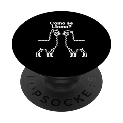 Como Se Lama Rétro Pixel Lama Espagnol Humour Graphique Design PopSockets PopGrip Adhésif