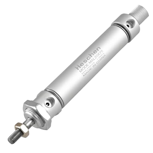 Heschen Pneumatic slim Air Cylinder, MAL 20-75, PT1/8'' Port, 20mm Bore, 75mm Stroke, Double Acting