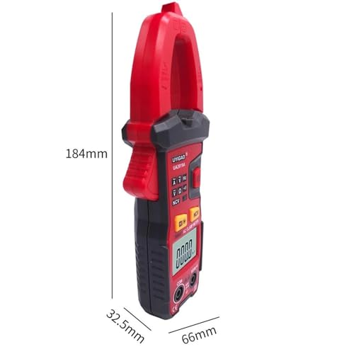 Multímetro de pinza digital UA2019B 600V con voltaje DC AC, corriente, resistencia, rango automático y función True RMS miniatura 7