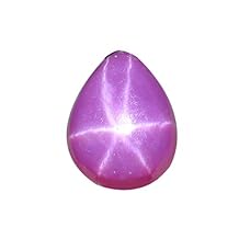 GEMHUB 100% Natural Star Ruby Pink Stone 0.50 Carats. Pear Shape Star Ruby Stone Loose Ruby Gemstone for Jewelry Making D-2378
