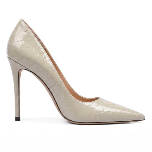Image of Eldof Women's Classic Dress Pumps Shoes, Sexy Pointed Toe 4 inch Stiletto High Heels, Office Formal Slip On Size 5-13