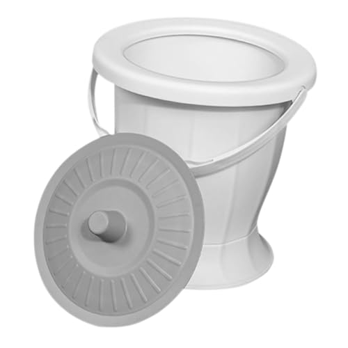 Pot à urine portable et bedside commode compacte avec couvercle - 2