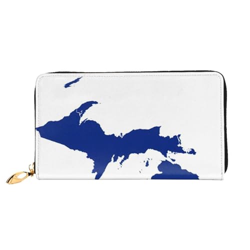 Portefeuille en cuir Michigan : l'élégance d'un grand tout-en-un zippé haut de gamme