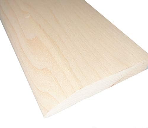 Medio umbral de arce macizo de 5 pulgadas de ancho x 58 pulgadas de alto (umbral hacia arriba) (arce macizo de 3 pies)