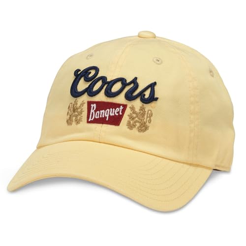 Coors Banquet Beer Faded Vintage Yellow Adjustable Hat