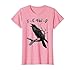 F-Caw-F Funny Black Raven Vintage Crow Sarcastic Humor T-Shirt, Women, Pink, Small