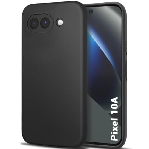 Image of TheGiftKart Sleek Back Cover Case for Google Pixel 10A | Slim Fit Protective Design | Ultra Matte Finish | Camera Protection Bump | Soft Silicon Case Cover for Pixel 10A (Silicone, Black)