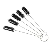 EasyByMall Lot de 5 brosses en fil de nylon pour nettoyage de tuyaux, brosses flexibles de...