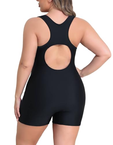 beautyin Plus Size Swimsuit for Women Athletic Boyleg One Piece Bathing Suit2