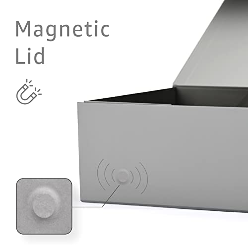 Image of LIFELUM 2 Pack Large Gift Boxes with Lids,13.85 x 8.35 x 4.45 inch Gift Box Rectangle Collapsible Box Groomsmen Gift Boxes for Presents with Ribbon, Card, Shredded Paper Filler