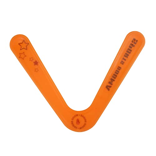 Image of Wood Bridge Boomerang Sports Throw- V Shape Night Glow Material (Orange) - 5 Years And Up