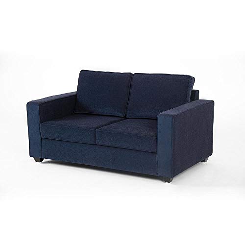 Image of Wakefit Sofa Set | 3 Year Warranty | Sofa 2 Seater, 2 Seater Sofa for Living Room, Wooden Sofa Set, Couch Sofa for Living Room, Sofa for Living Room - Napper(Malphino : Cobalt Blue)