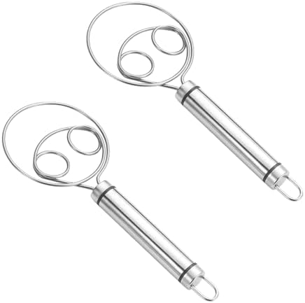 2 PCS Dough Whisk, Stainless Steel Danish Dough Whisk, Flour and ...