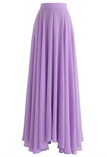Image of Women's Full Length Georgette Long Skirt- 8 Meters Maxi Flare.