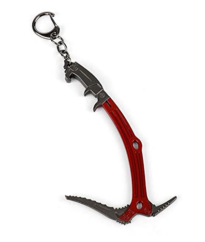 Schlüsselanhänger, Taschenschmuck, Eispickel, Klettern und Bergsteigen aus Stahl., Moyen, Edelstahl