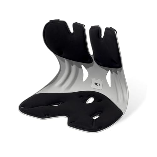 BKT Lumbar Support Seat Cushions Ergonomic Office Chair for Students Office Workers Nursing Mothers Long Sitting Outdoor Fishing Floor Chair (L-Black)