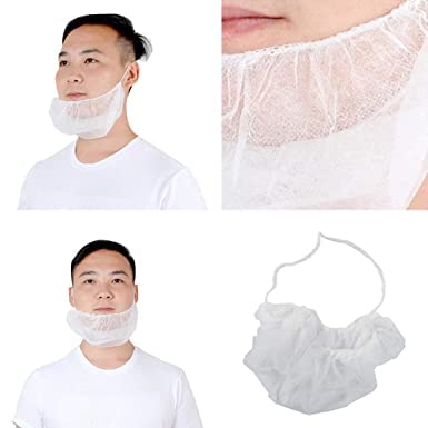 Pezzi di tessuto non tessuto protezione barba usa e getta servizio alimentare