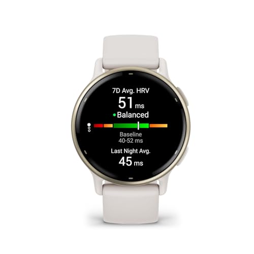 Image of Vivoactive 5, Cream Gold Aluminum Bezel with Ivory Case and Silicone Band