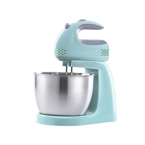 Dough Mixer,2 in 1 Stand Mixer Electric Whisk 150W Electric Food Mixer with Large Capacity of 3L Stainless Steel Bowl,Dough Hooks,Beaters,Whisk Perfect for Home Baking