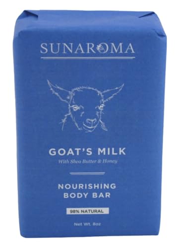 Sunaroma Conditioning Goat's Milk Bar Soap, 8 Ounce (Pack of 3)