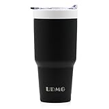 UDMG Ceramic Lined Travel Tumbler, Stainless Steel Vacuum Insulated Coffee Cup, Venti 24 oz (Black)