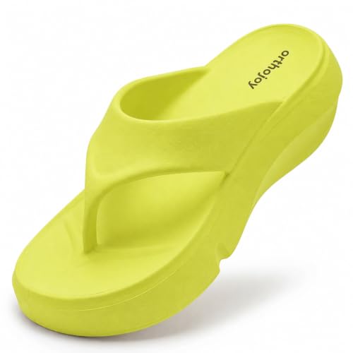 Image of ORTHO JOY Orthopedic Slippers for Women | Soft Cushioned EVA Flip Flops with Arch & Heel Support | Lightweight Anti-Slip Platform Thong Slides for Daily Wear, Indoor & Outdoor
