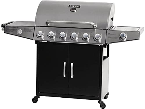 Barbacoa A Gaz Party 6 - 7 Quemadores (1 Lateral) - 20.9 Kw En Oferta Barbacoa De Gas Party 7, 7 Quemadores, Incluye 1 Láteral, 20,9 Kw
