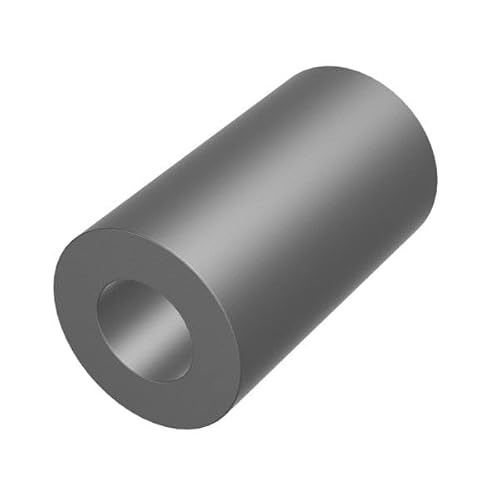 スチールスペーサー 外径1インチ x 内径1/2インチ、ラウンドスペーサー ねじなし スタンドオフブッシング プレーン仕上げ、ネジ、ボルト1/2インチまたはM12、メタルスペーサーオンライン(長さ1-3/4インチ、10パック)