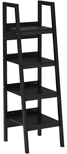 Ameriwood Home Lawrence 4 Shelf Ladder Bookcase Bundle, Black