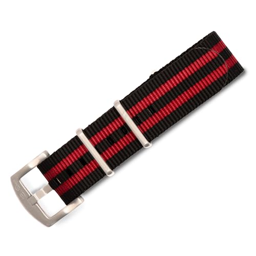 Image of BluShark - Original Collection Military-Style Waterproof Watch Strap, Fits All Timepiece Brands, Durable Nylon Wristwatch Accessories with Stainless Steel Buckle - 18mm, 20mm, 22mm & 24mm Watch Bands