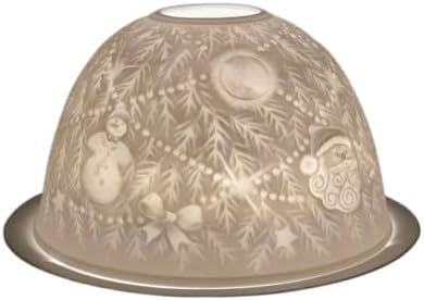 Christmas Tree, LED Light, Porcelain, 4.75-inch Width x 3-inch Height, Home Decor