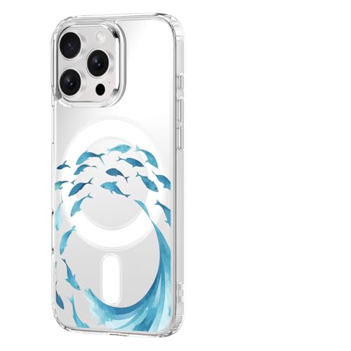Coque magnétique iPhone 15 Pro vagues de la mer pour vos sorties plage