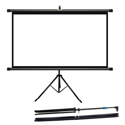 Pantalla portátil para proyector de 60 pulgadas con soporte trípode, formato 16:9 o 4:3, pantalla HD móvil ligera y compacta, fácil de montar, ideal para cine en casa y fiestas en el jardín miniatura 1