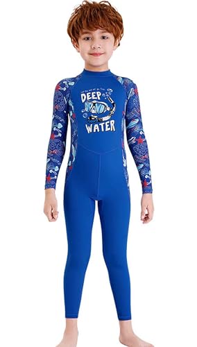 Girls and Boys One Piece Rash Guard Swimsuit Kid Sun Protection Full Body Wetsuit Bathing Suits Sunsuit Swimwear with Zipper