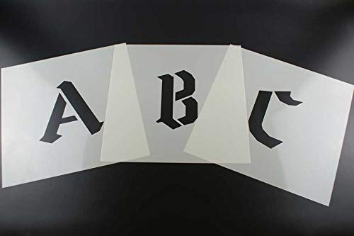 Preisvergleich Produktbild 150mm Buchstabenschablonen Font GO mit Sprühnebelschutz