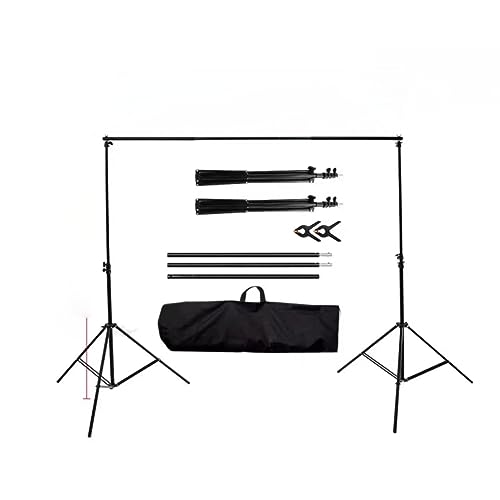 Leapiture Background Stand Iron Pipe Backdrop Support Stand Photo Backgroundsors Retractable Adjustable for Photography Studio Video (2x2m/2.19x2.19yd Without Backdrop)