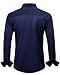 J.VER Men's Dress Shirts Solid Long Sleeve Stretch Wrinkle-Free Formal Shirt Business Casual Button Down Shirts Navy Blue Large